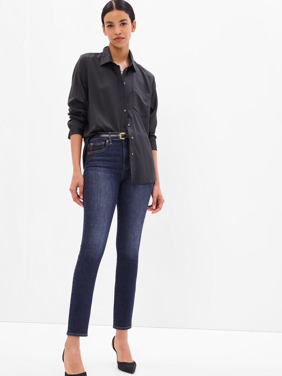 Jeans skinny fit a vita alta Donna_0