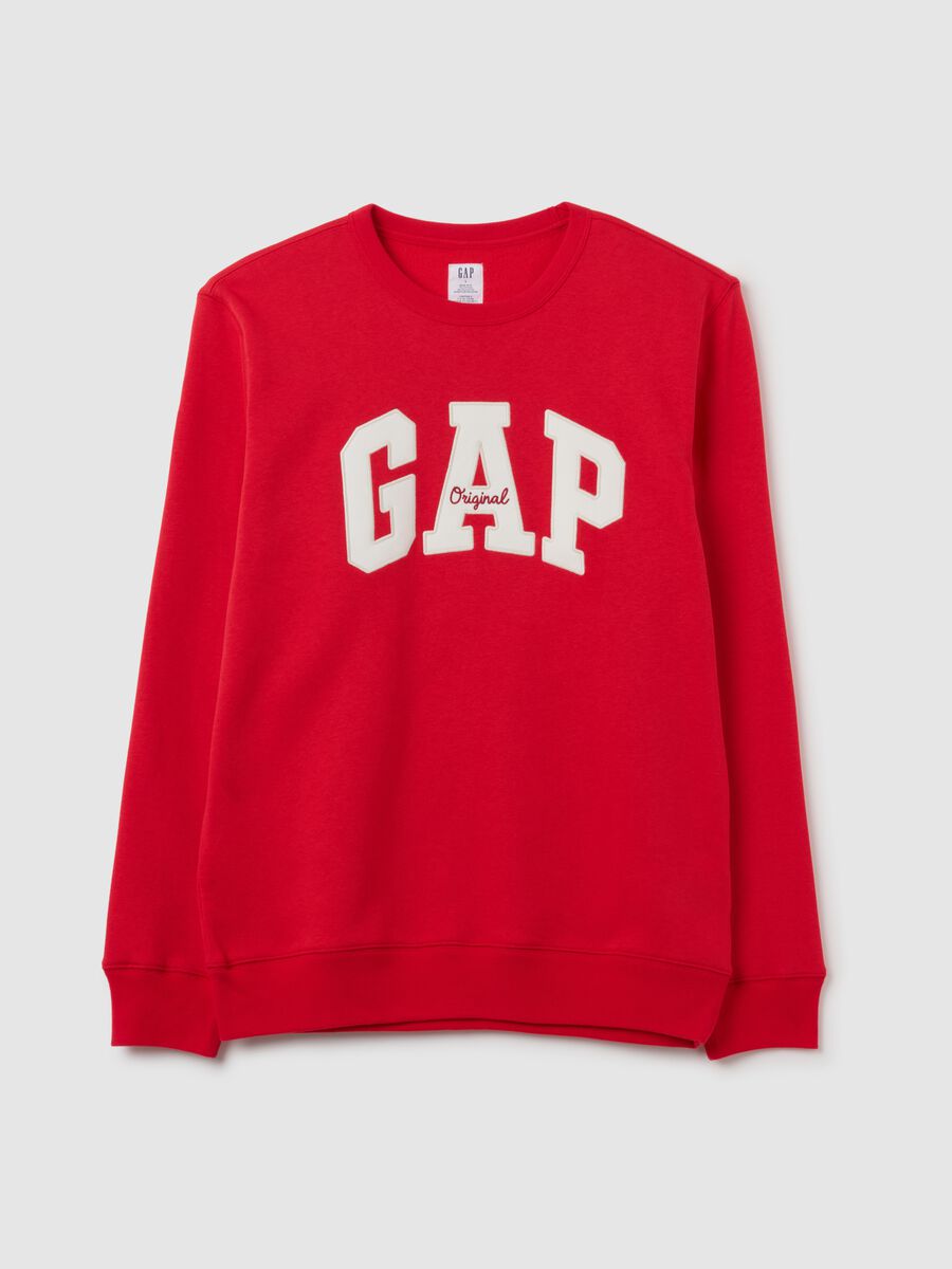 Felpa girocollo con patch logo e ricamo Uomo_1