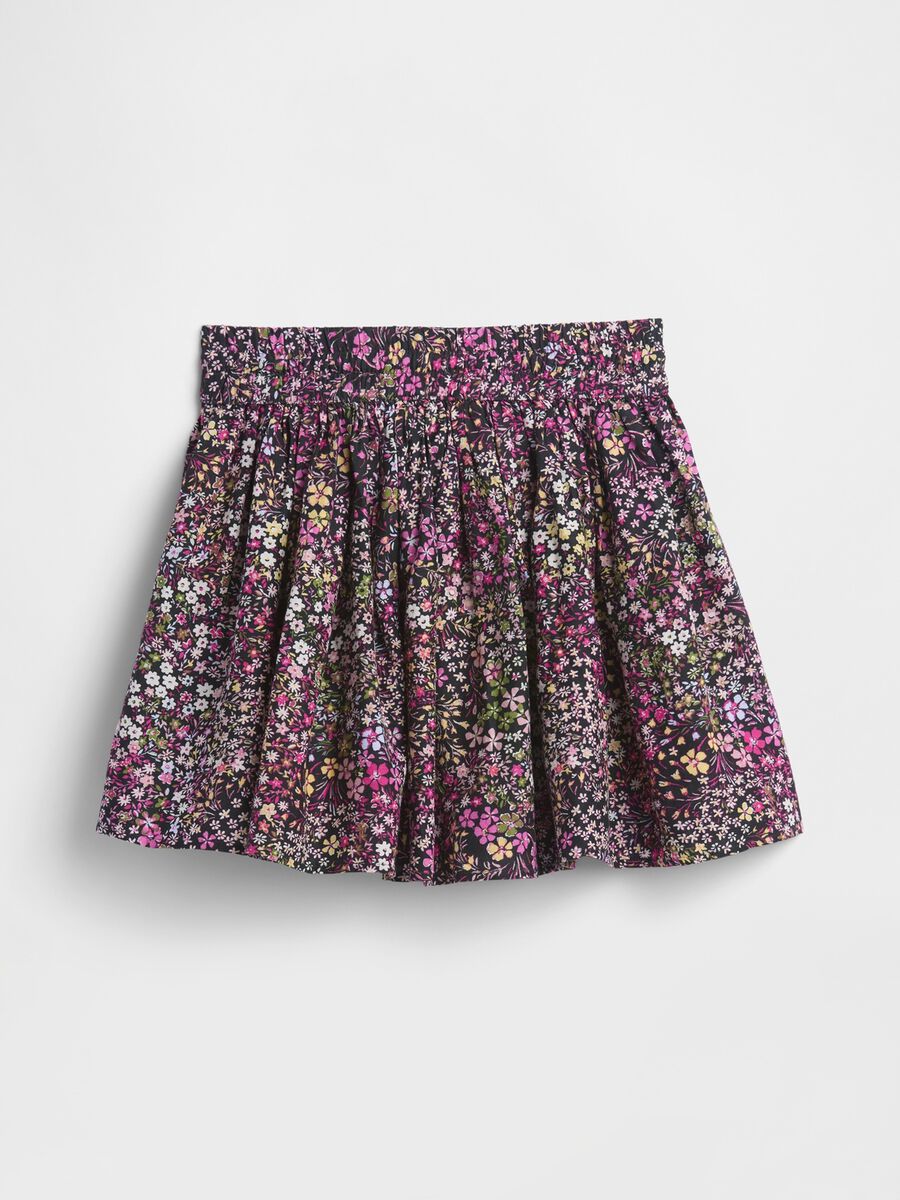 Multicolour printed skirt in cotton and viscose blend Girl_1
