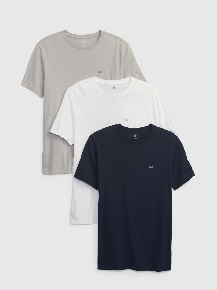Tripack t-shirt con stampa logo Uomo_0