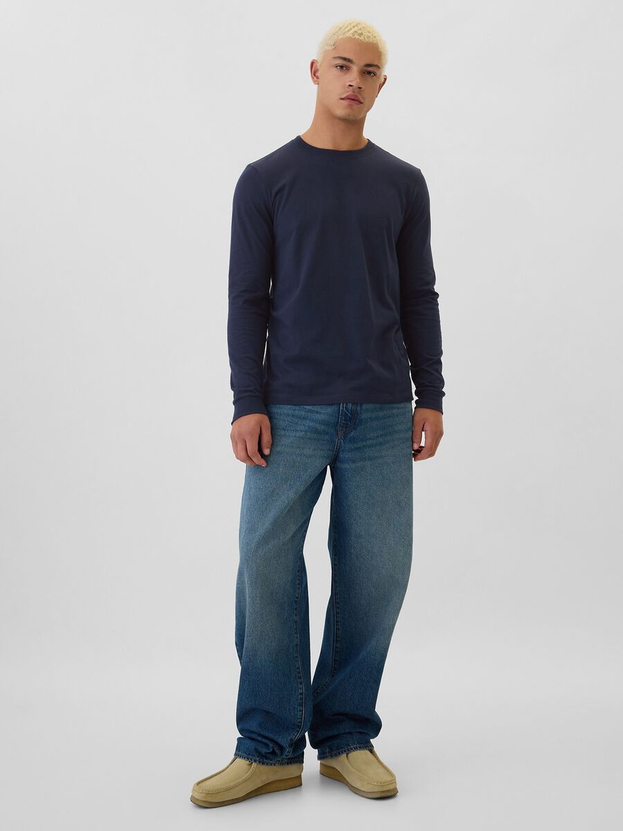 T-shirt a maniche lunghe in cotone Uomo_1