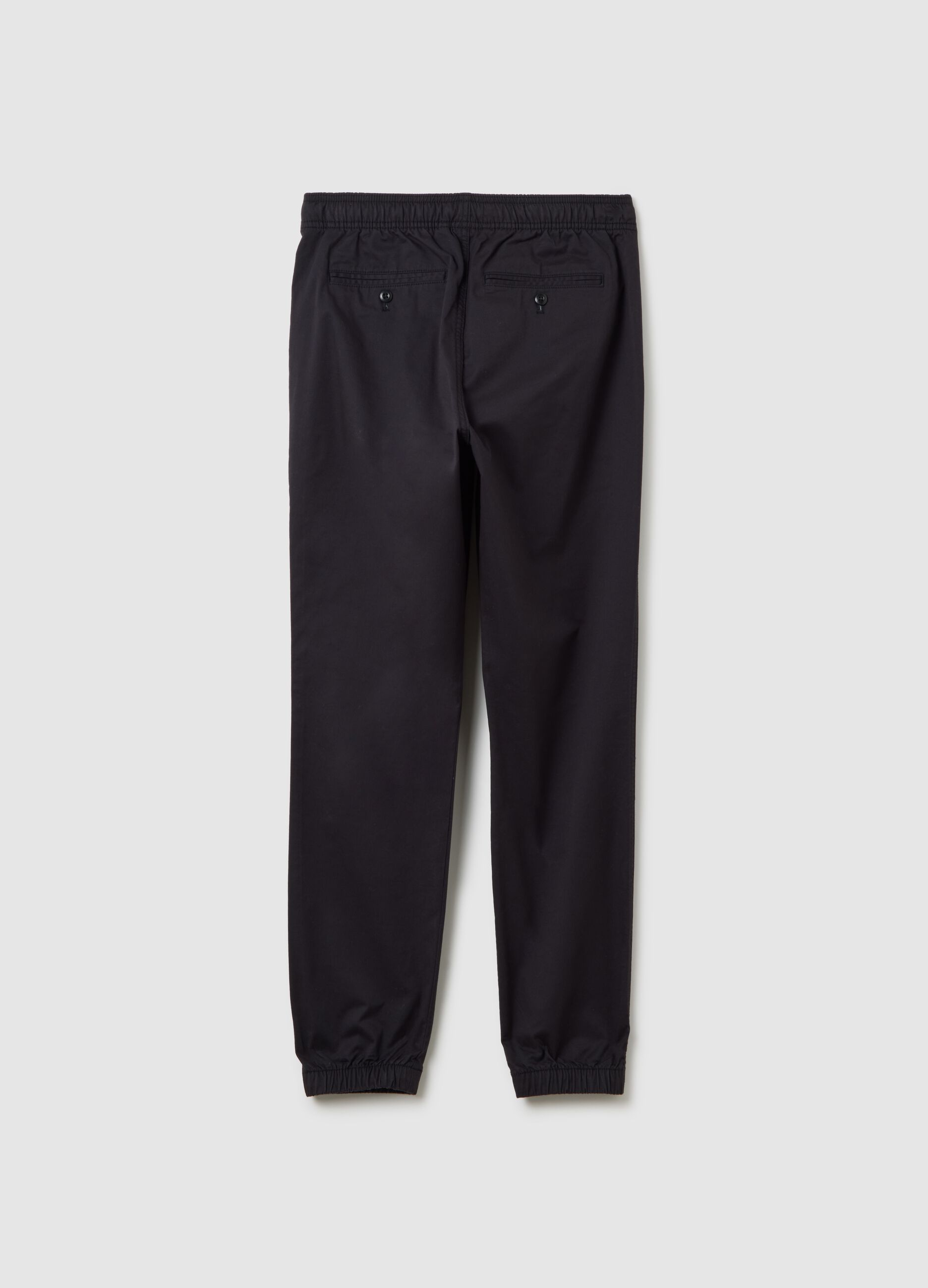 Joggers in cotone stretch con coulisse_2