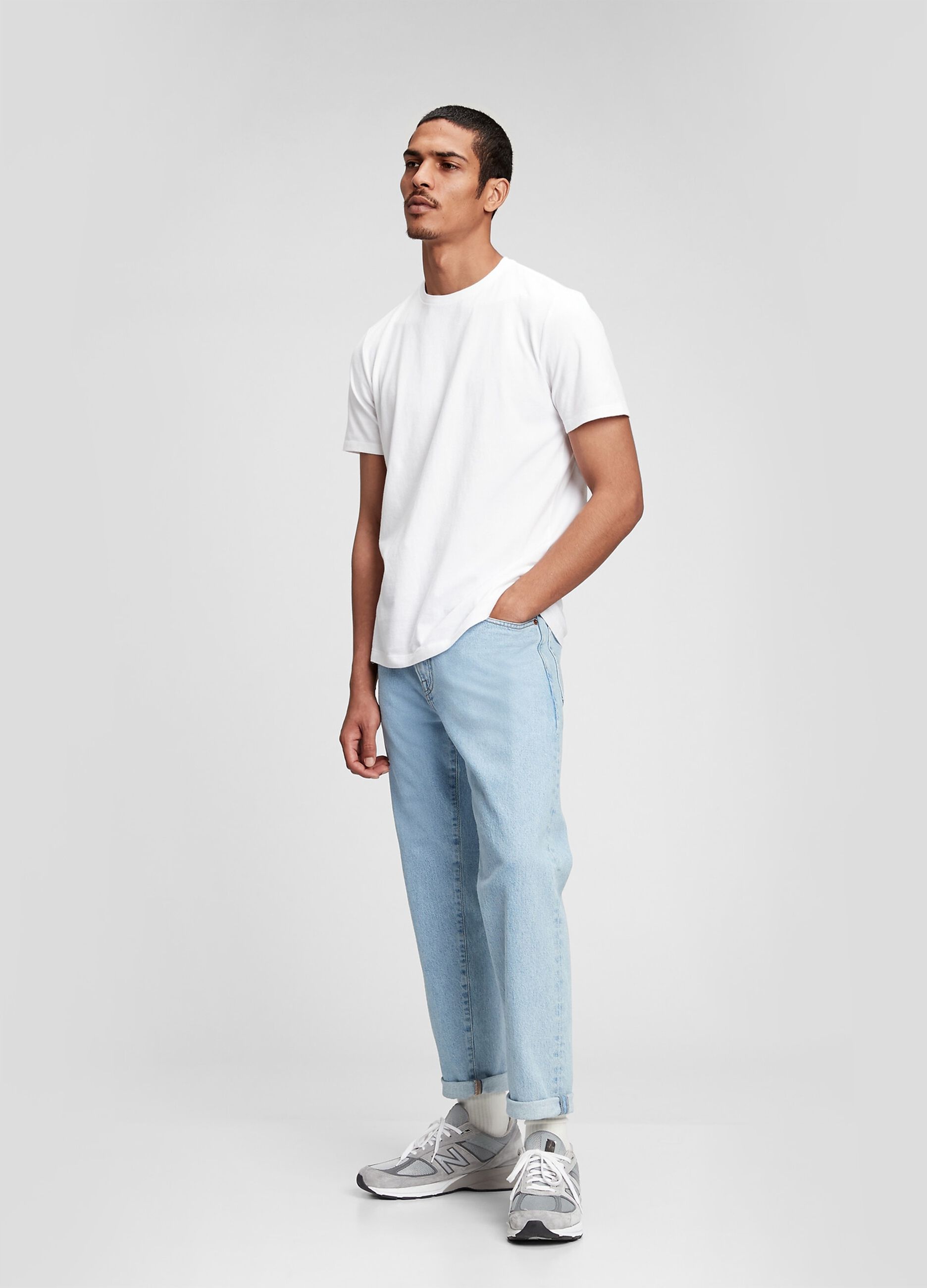 T-shirt girocollo in cotone