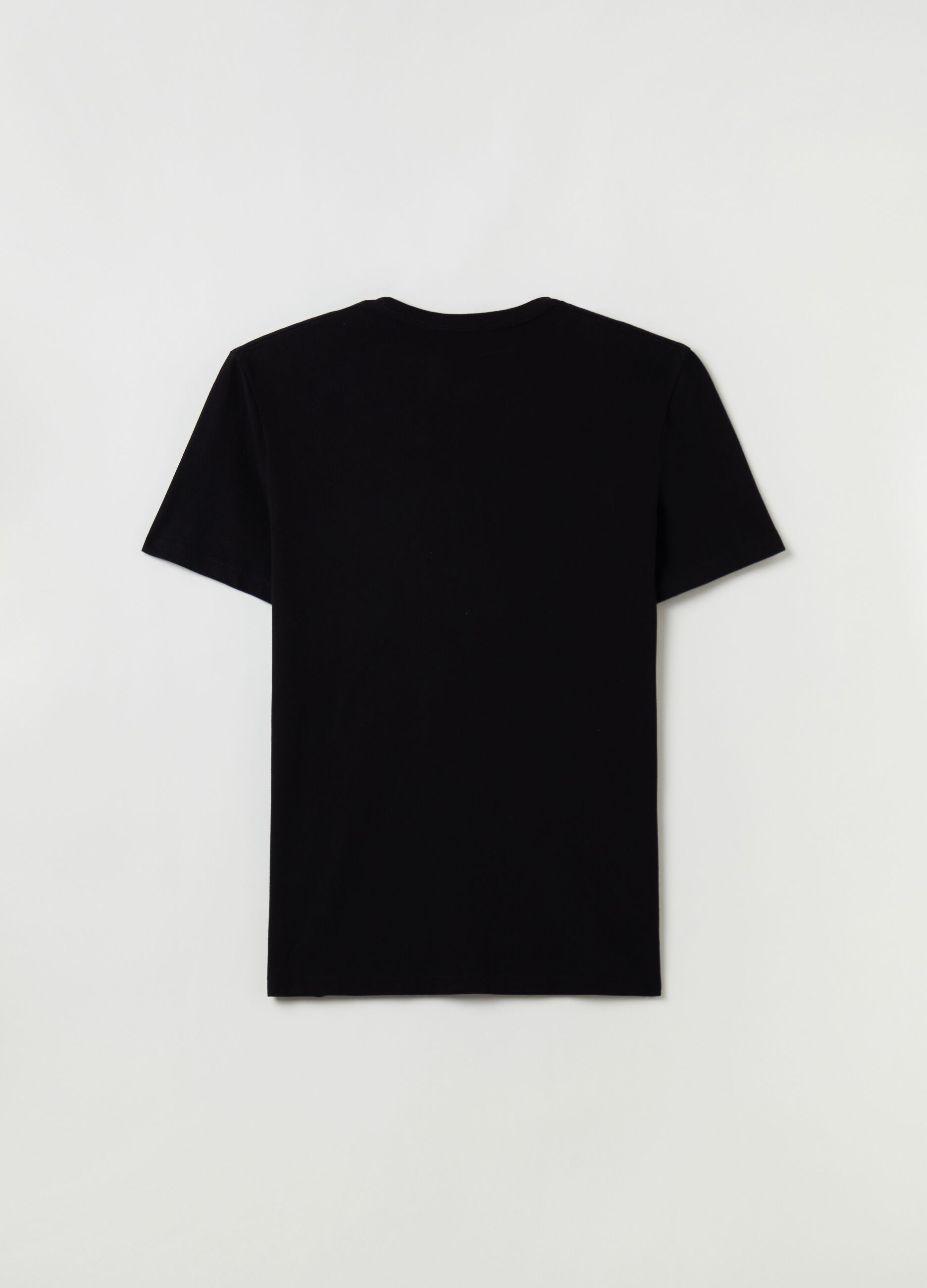 T-shirt in cotone scollo a V_2