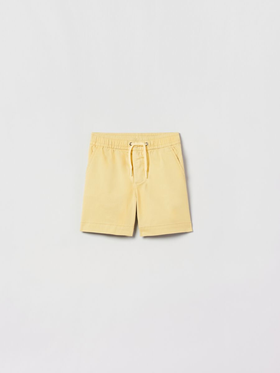 Solid colour Bermuda shorts with drawstring Toddler Boy_0