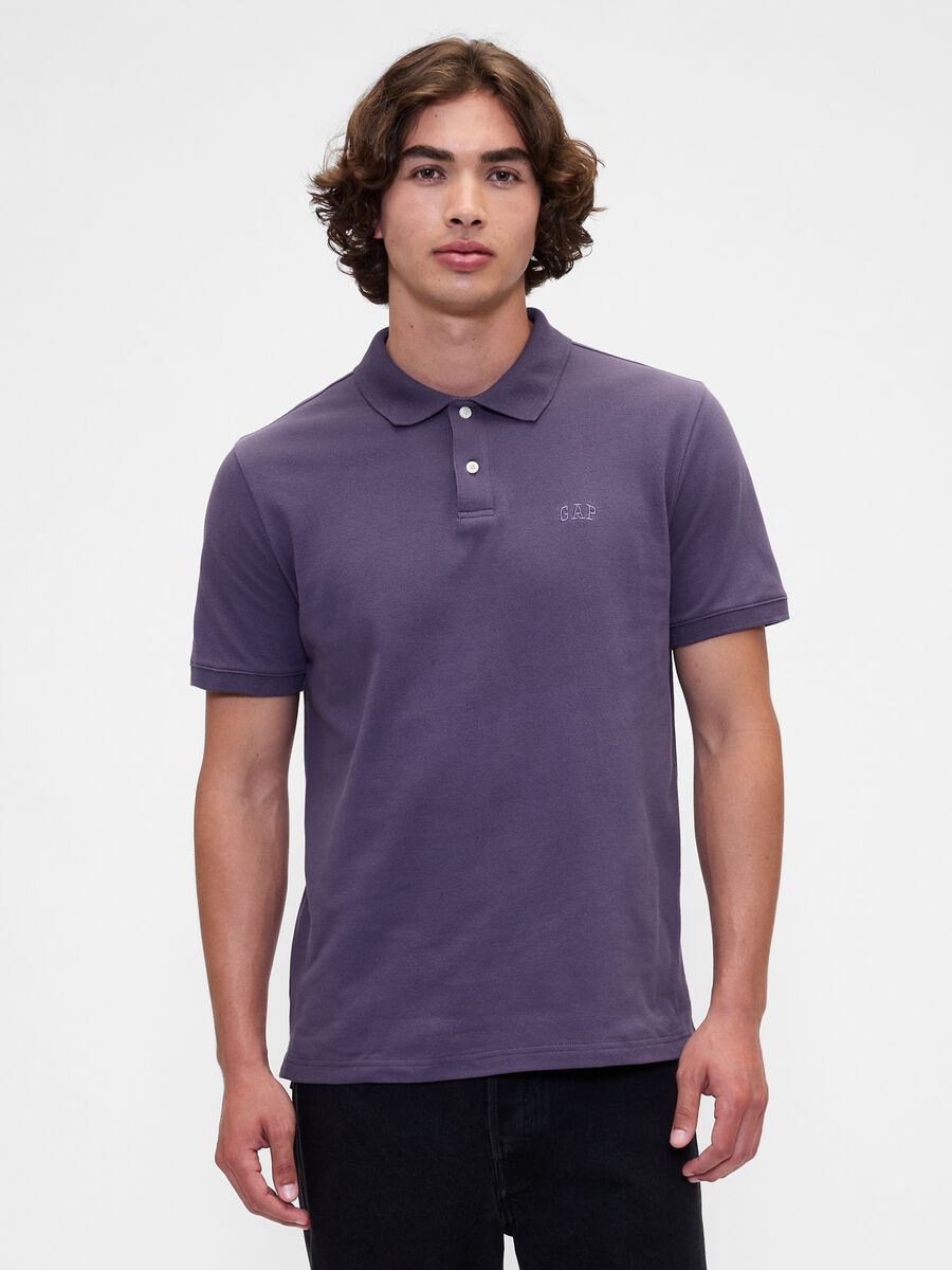 Polo a maniche corte viola Uomo_0