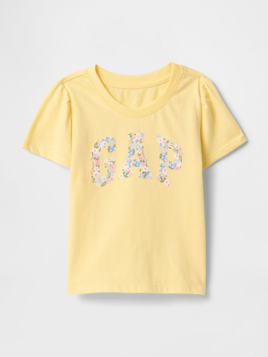 Yellow Cotton Short Sleeve T-shirt GAP Kids Baby Girl_0