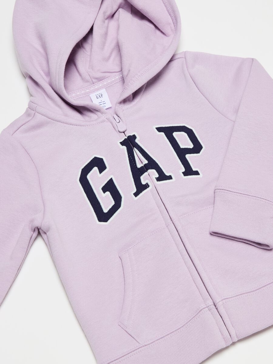 Full-zip con cappuccio ricamo logo Bimba_2