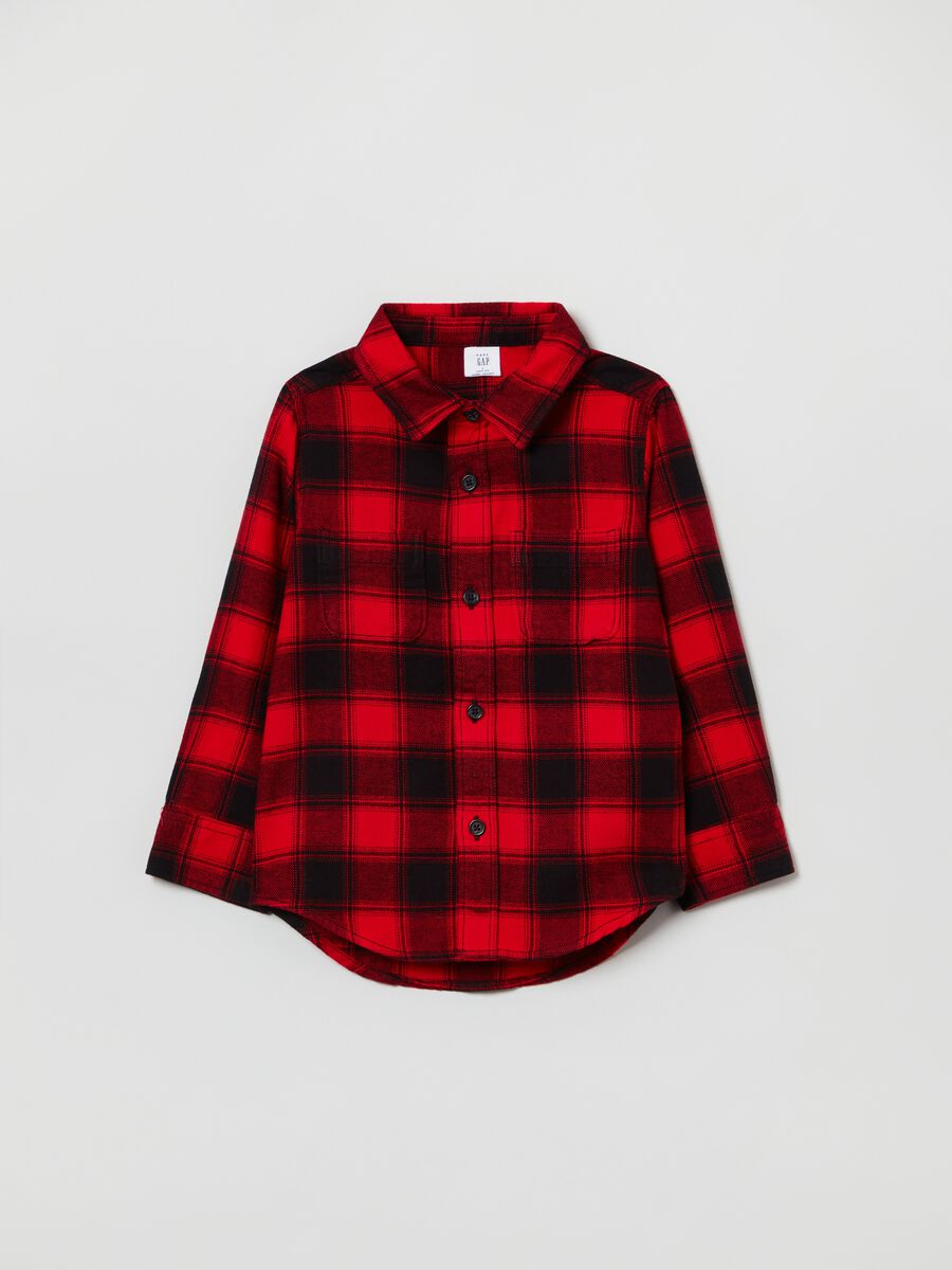 Flannel shirt in check pattern Newborn Boy_0