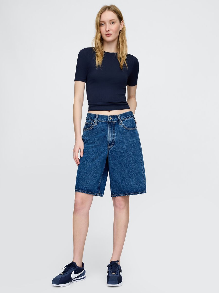 T-shirt cropped a maniche corte Donna_1