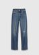 Straight-fit jeans with abrasions_0