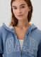 Full-zip con interno in sherpa e ricamo logo_2
