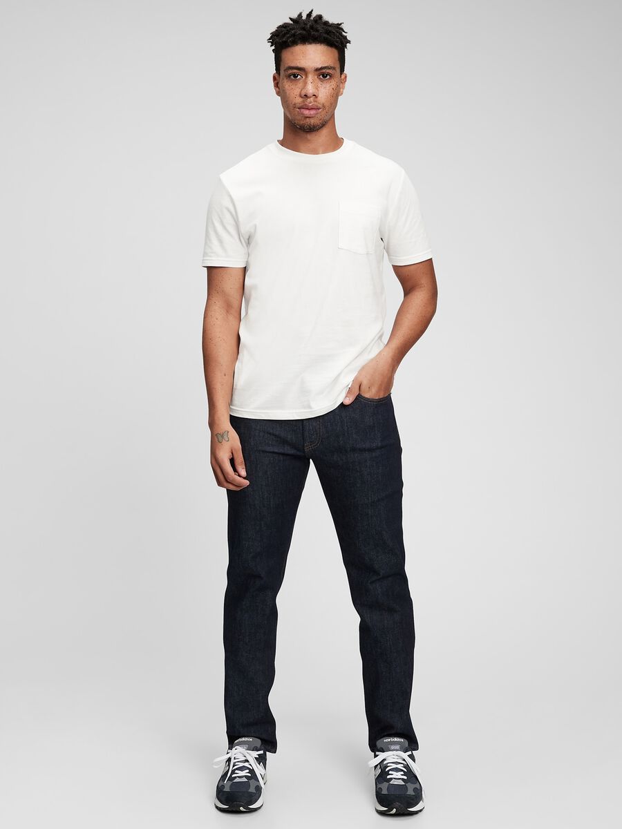 Straight-fit stretch jeans Man_0