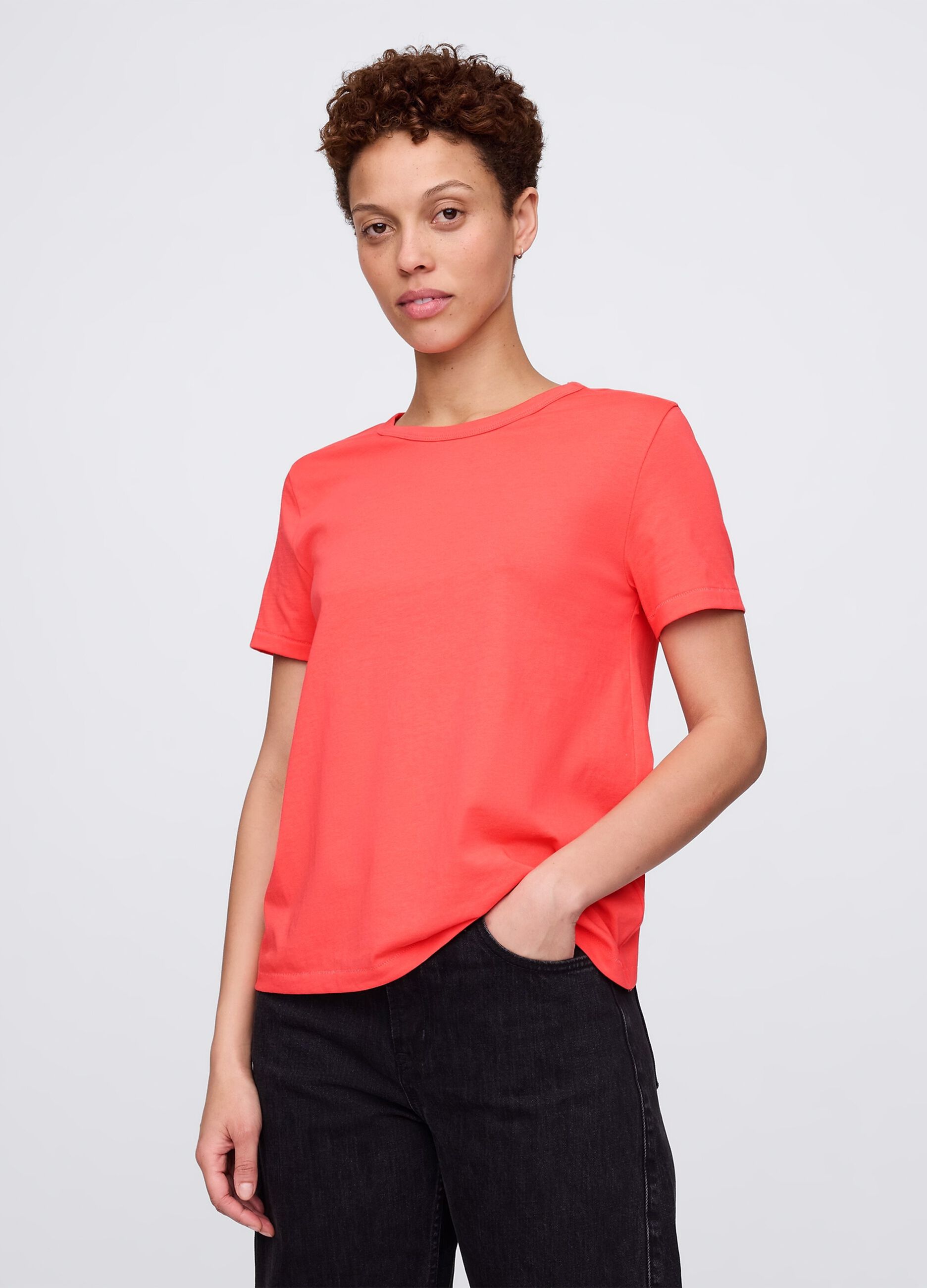 T-shirt arancione in puro cotone