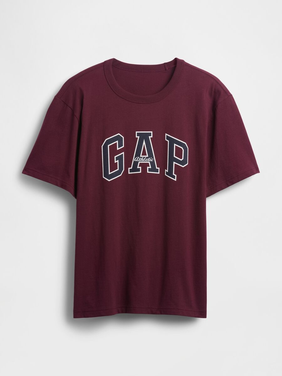 T-shirt bordeaux in cotone Man_3