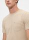 T-shirt beige in cotone a maniche corte_3