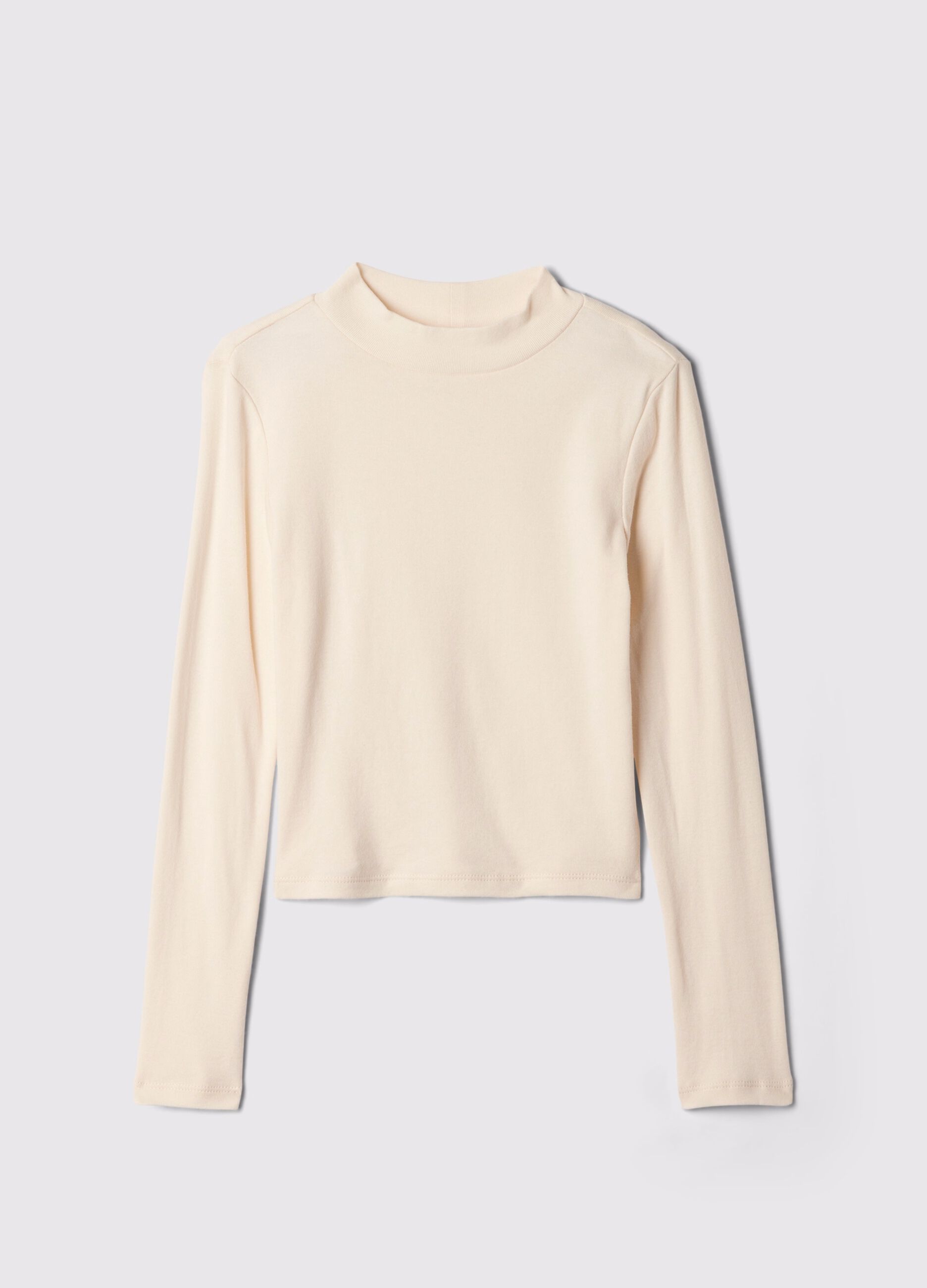 T-shirt a maniche lunghe mock neck _2