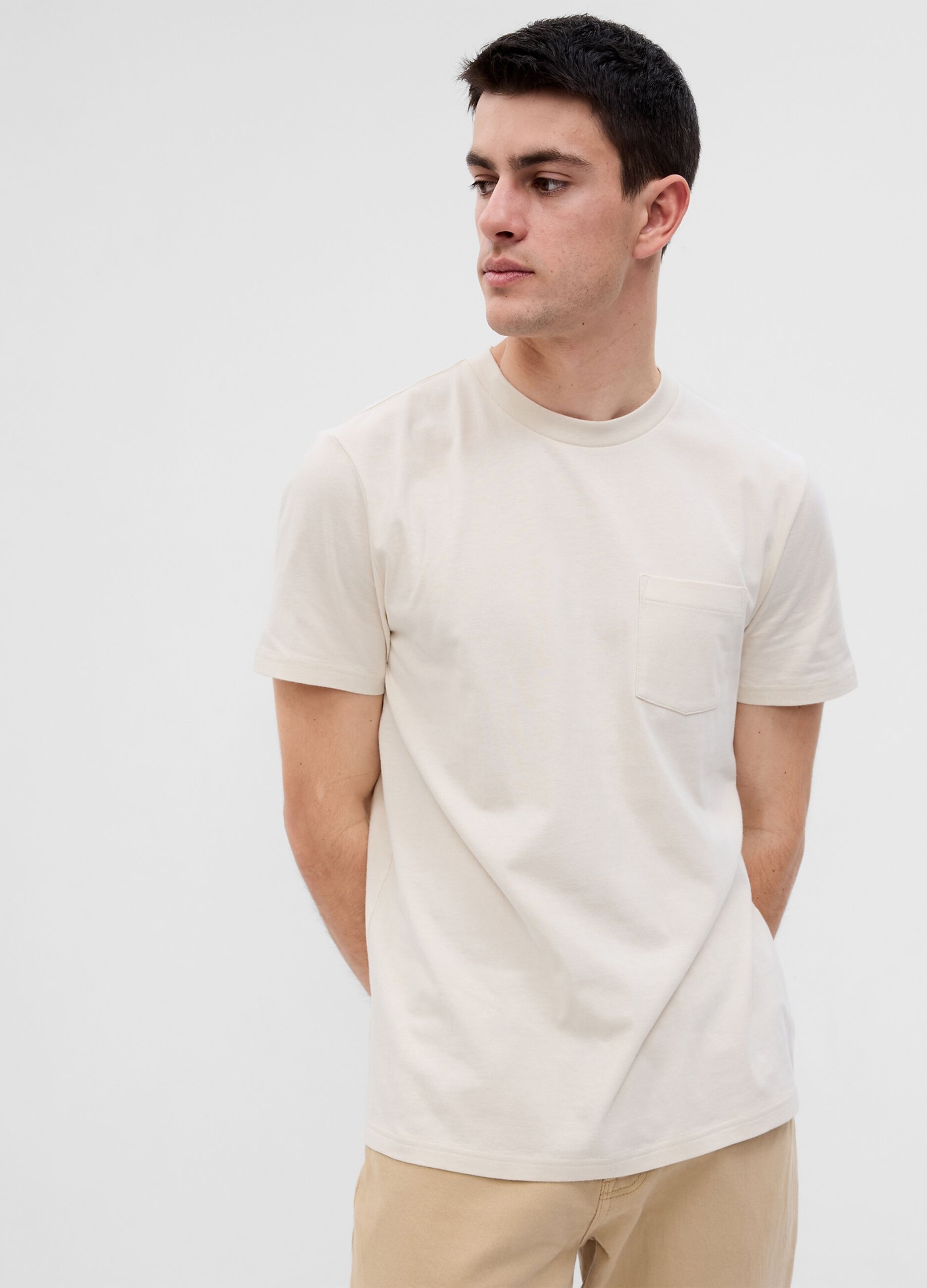 T-shirt in cotone bio con taschino