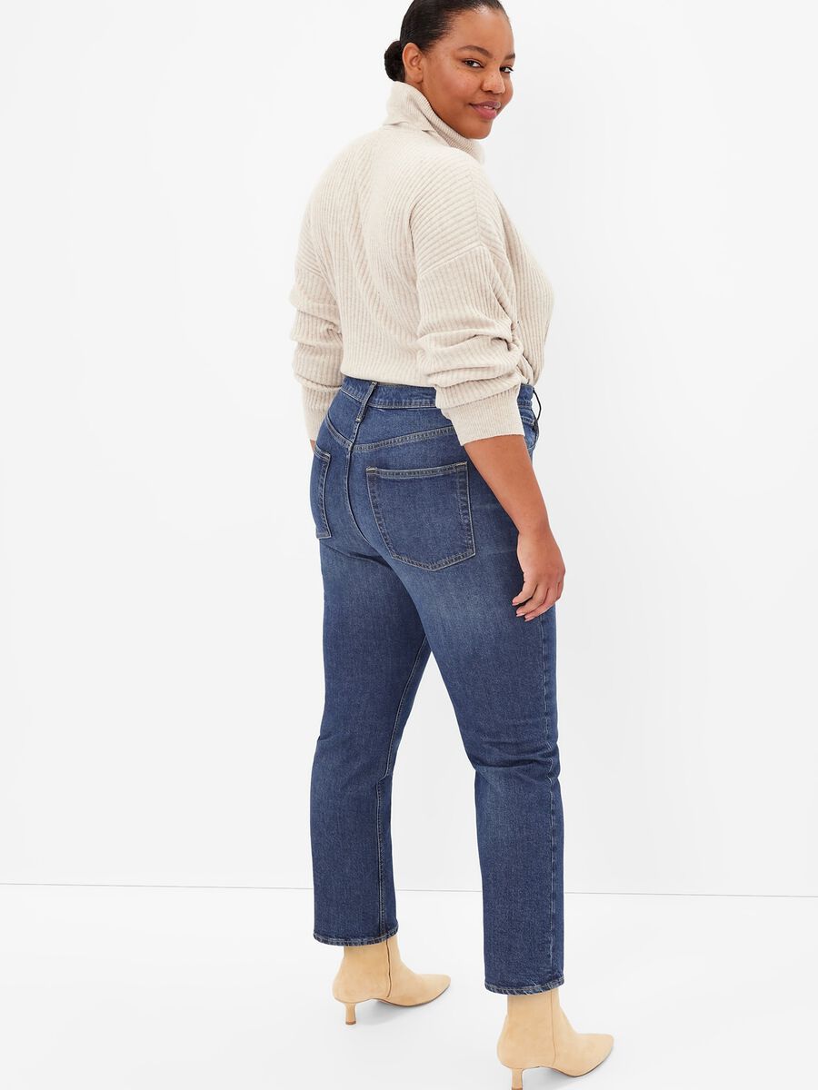 Jeans straight fit effetto maltinto Donna_3