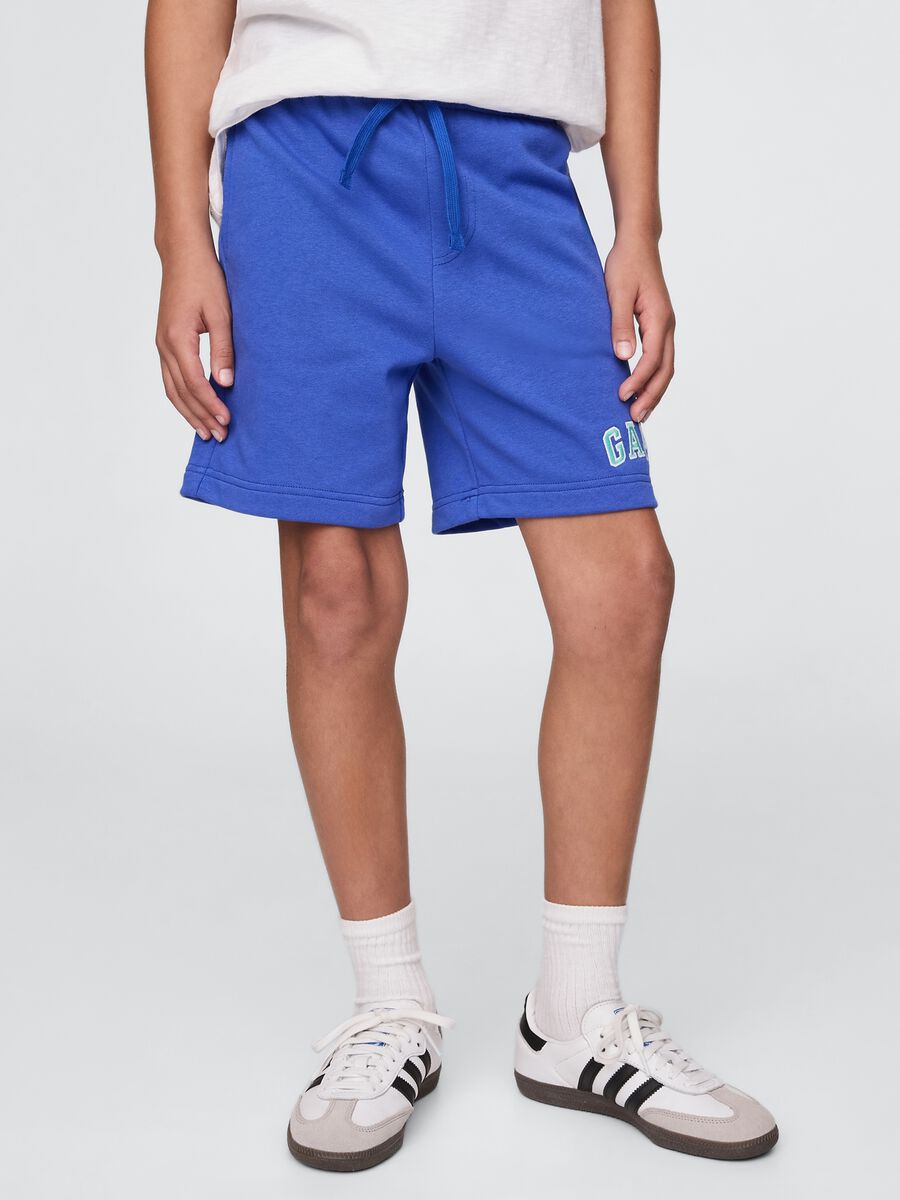 Blue Cotton Blend Shorts for GAP Kids Boy_1