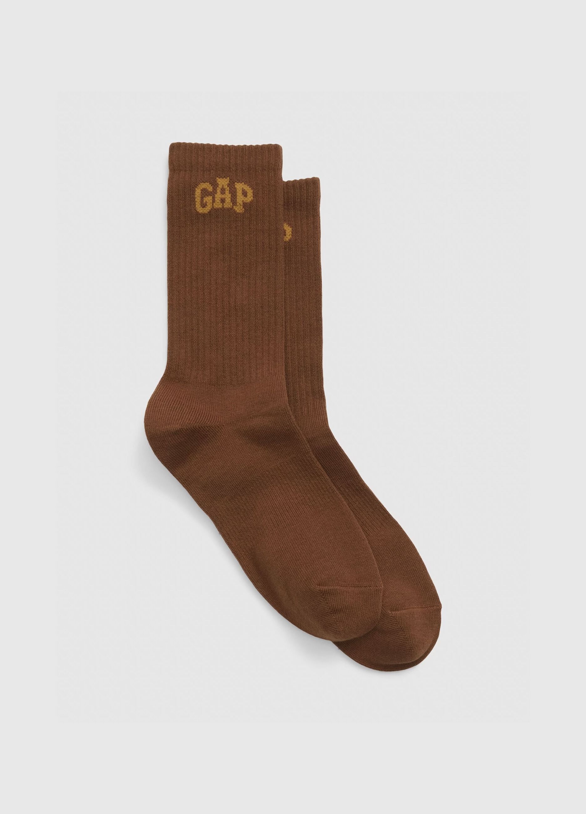 Short socks with jacquard logo