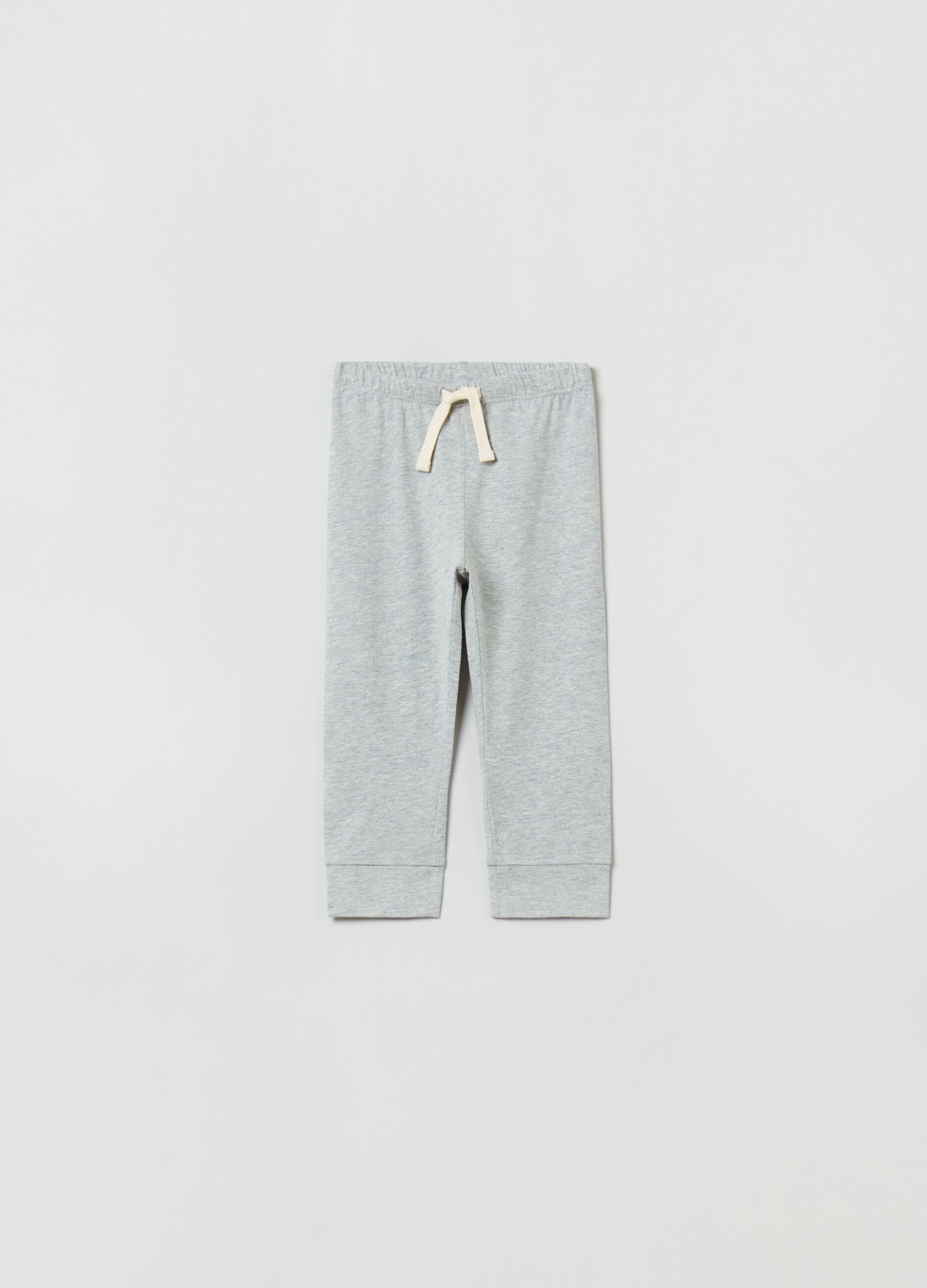 Mélange joggers with drawstring_0