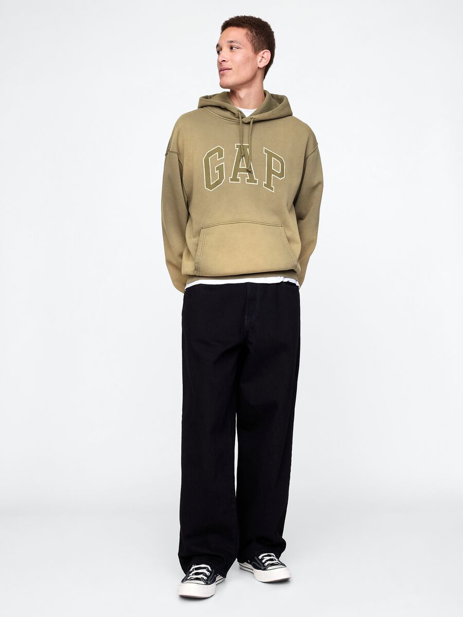Felpa con cappuccio verde Gap Unisex_1