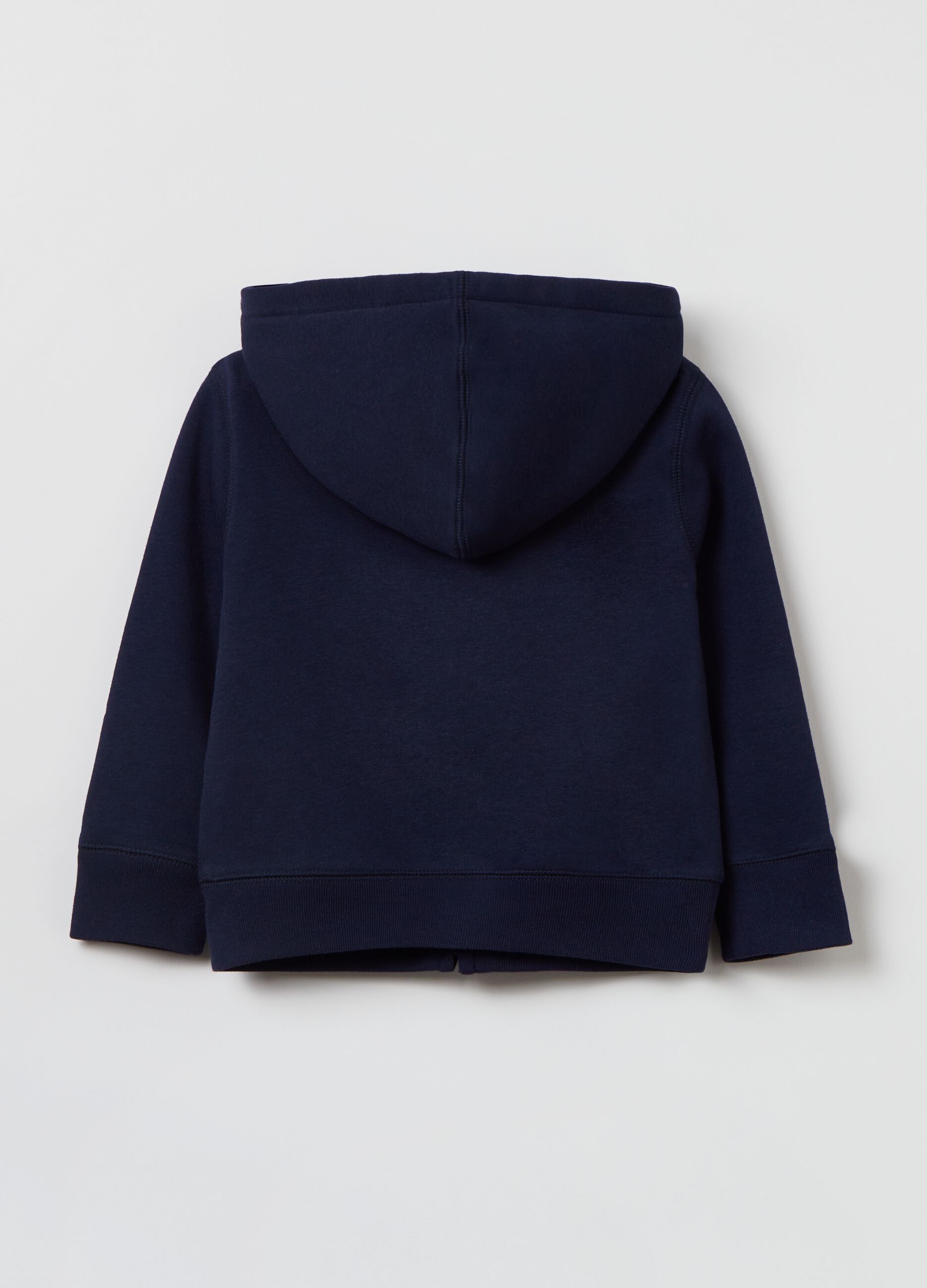 Full-zip sweatshirt with hood and logo patch_1