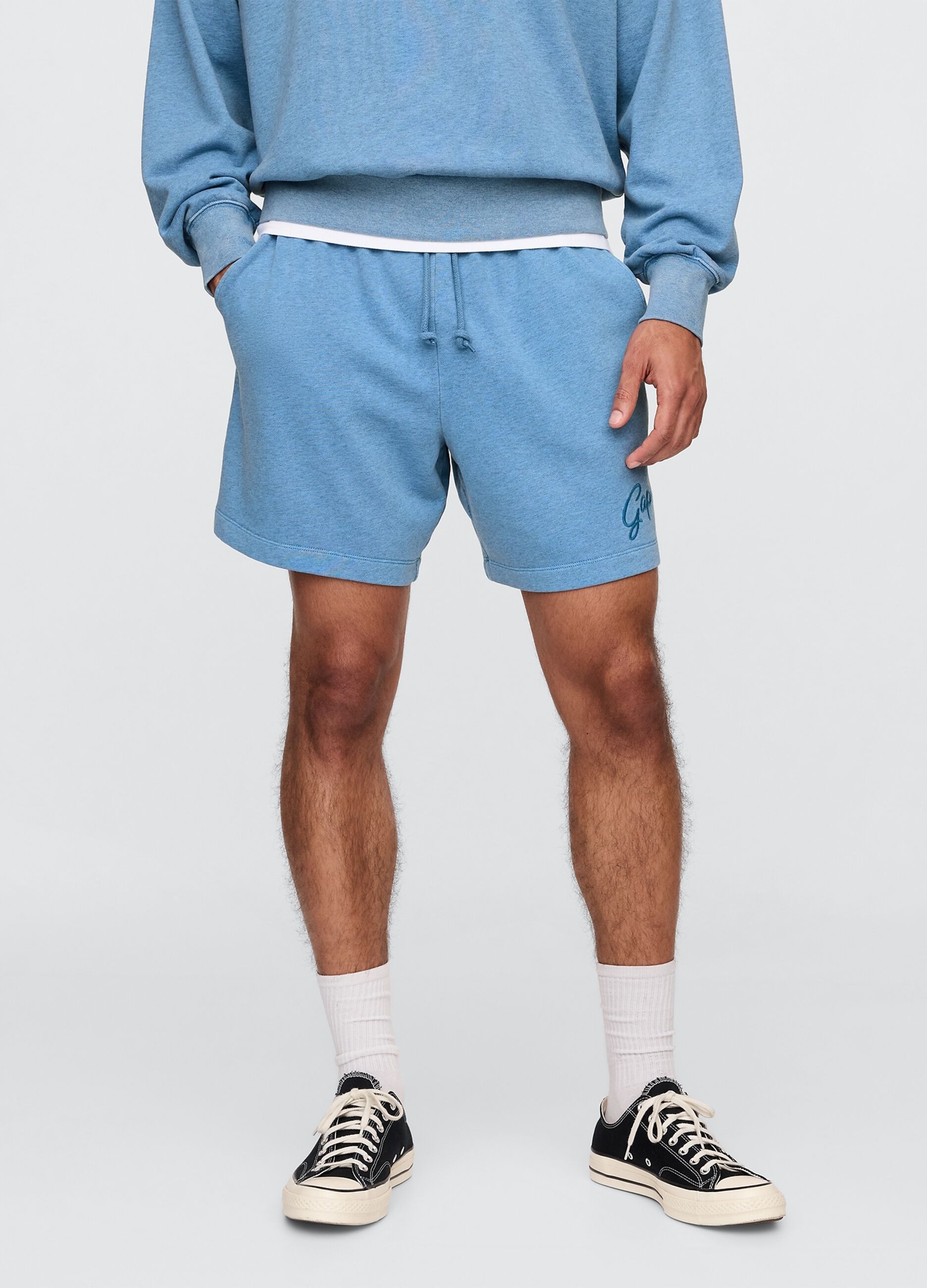 Shorts blu azzurro Gap in misto cotone_1