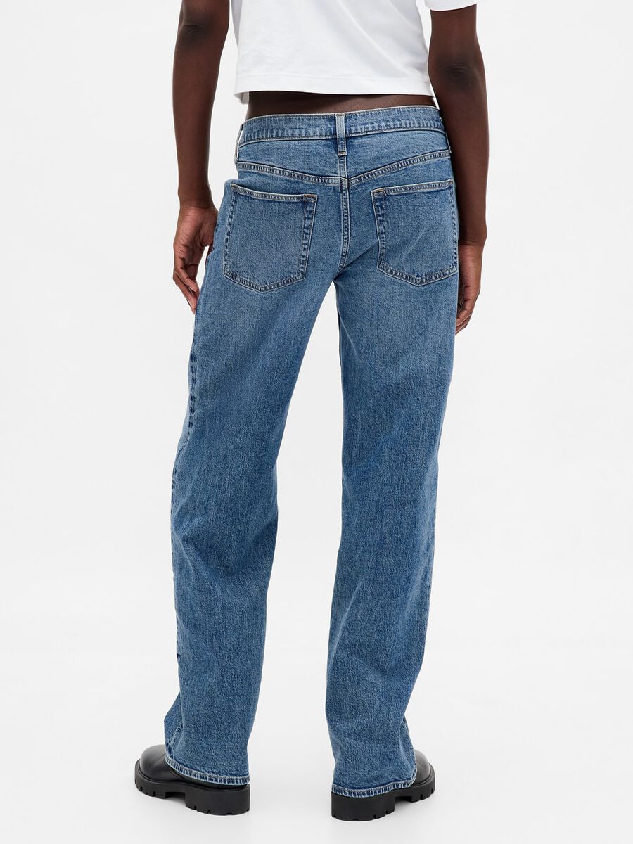 Jeans denim elasticizzati a gamba ampia Donna_2