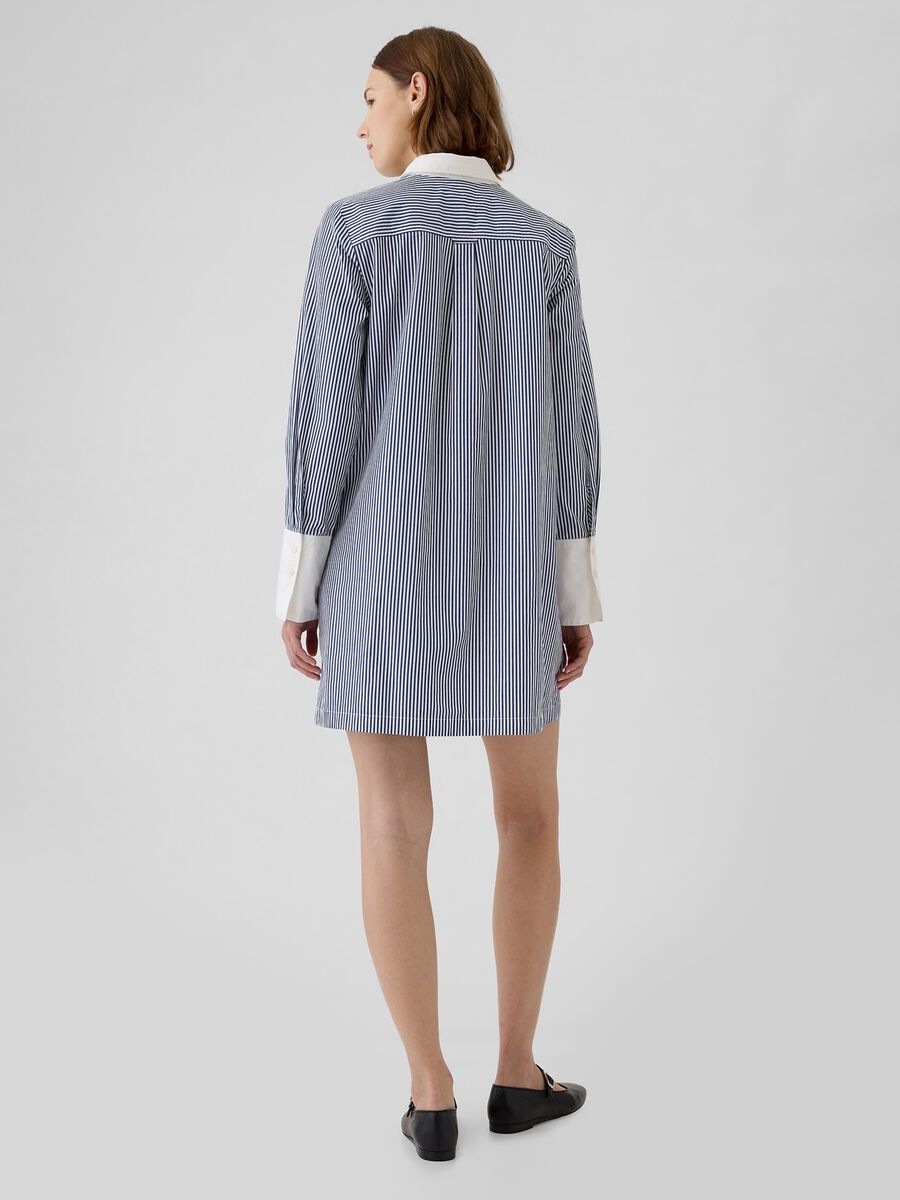 Vestito corto chemisier a righe Donna_1