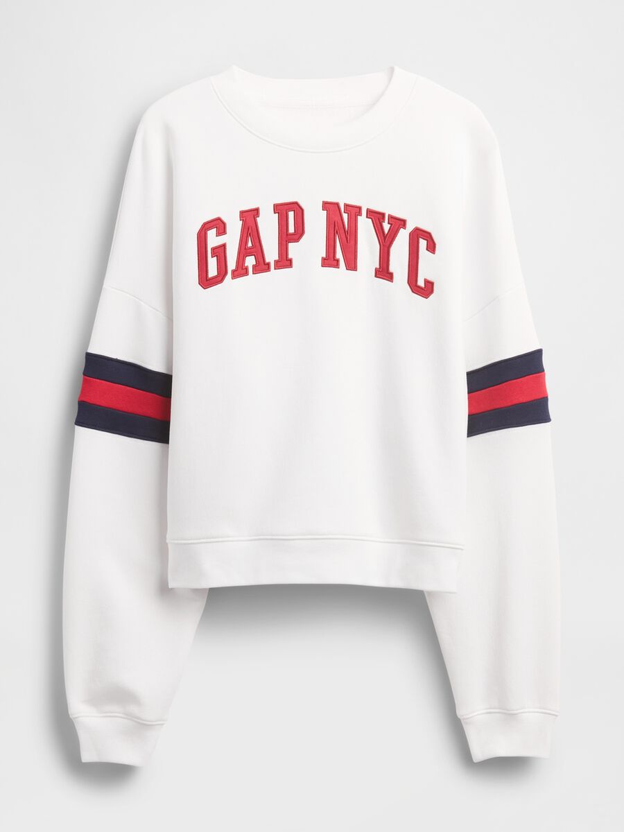 Felpa bianca con logo GAP NYC Donna_3