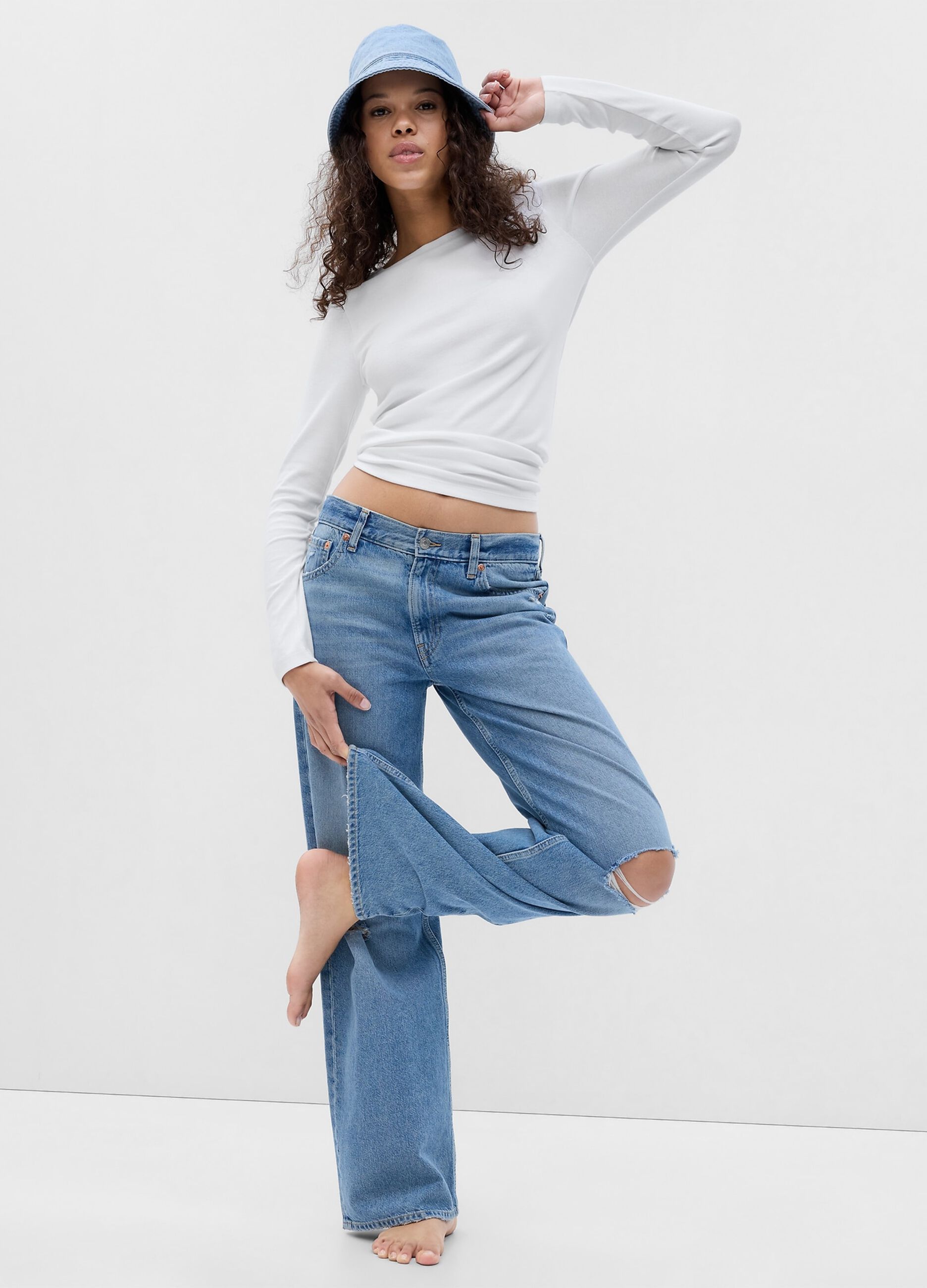 T-shirt a maniche lunghe in cotone e modal_1