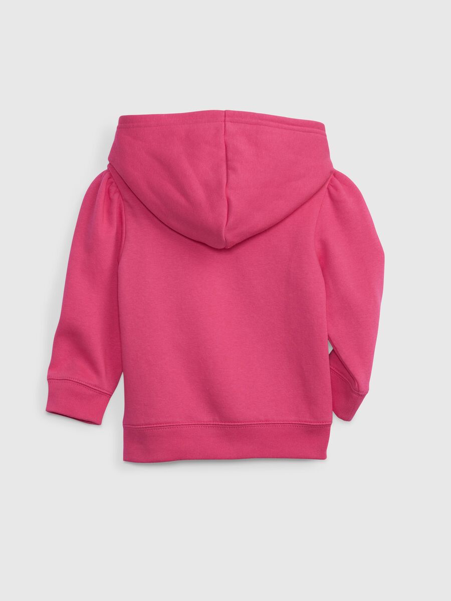 Sweatshirt with hood and logo patch Toddler Girl_1