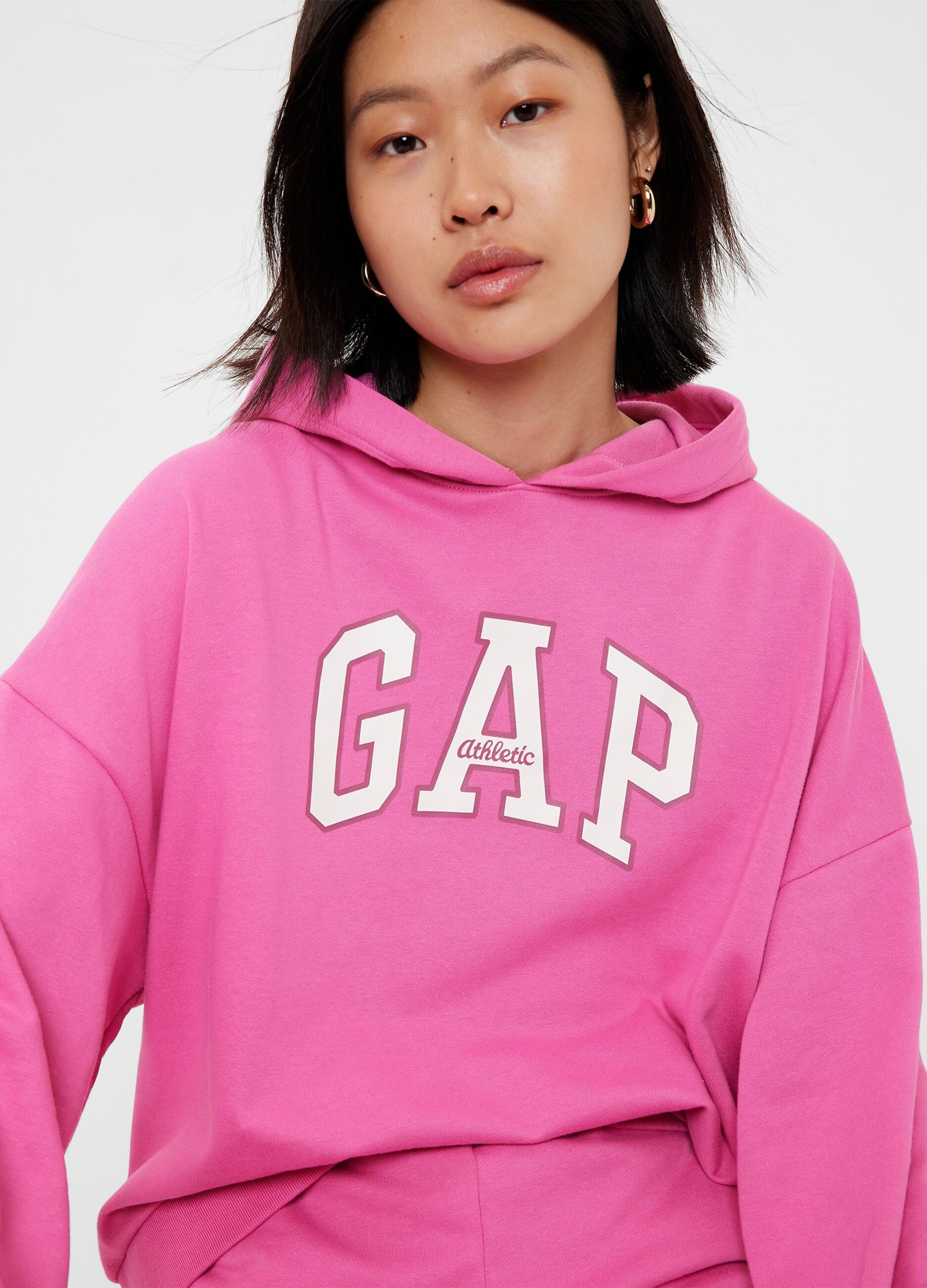 Oversized hoodie with logo print