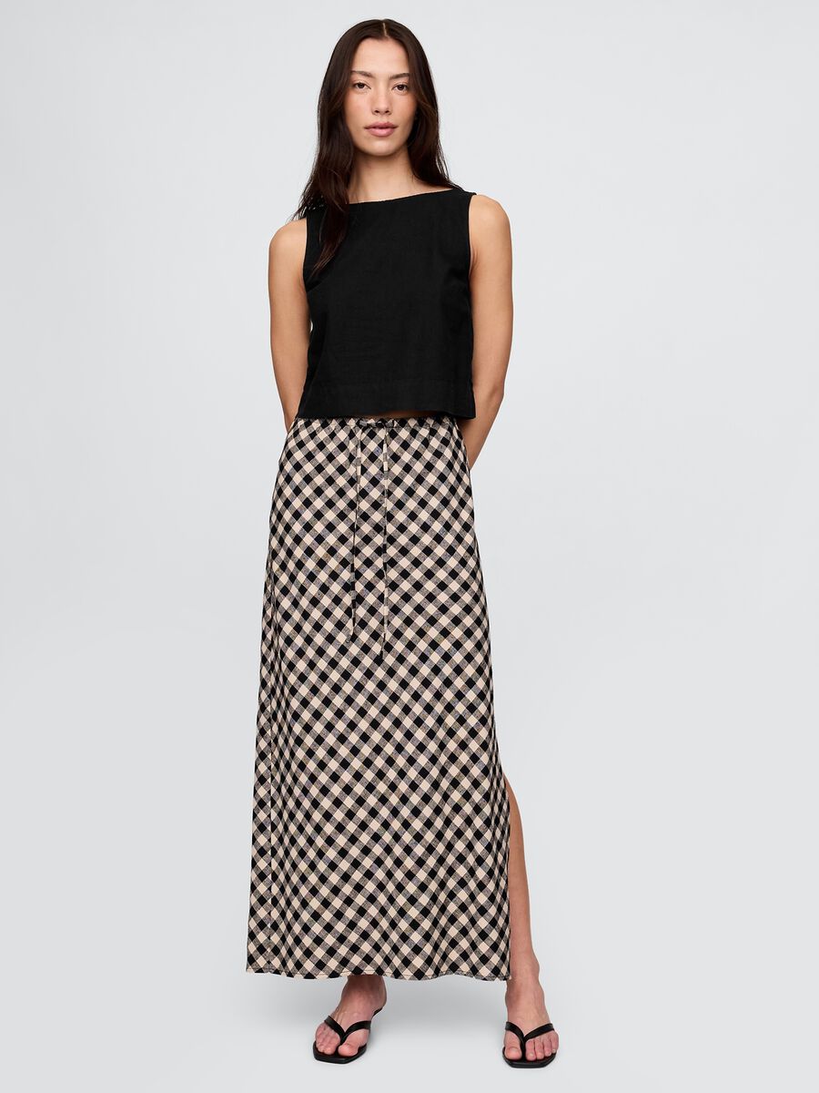 Gap Long Plaid Skirt Woman_0