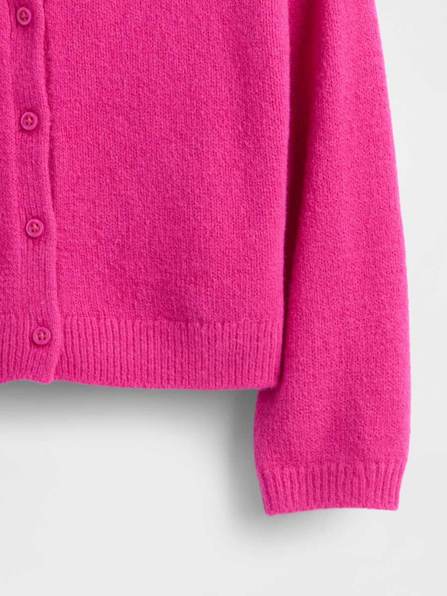Pink Cotton Blend Cardigan Baby Girl_2