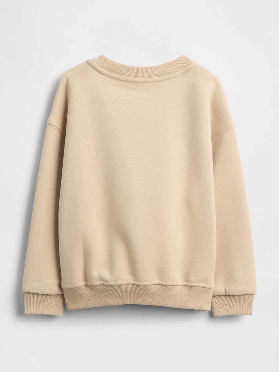 Felpa beige in misto cotone Bambino_1