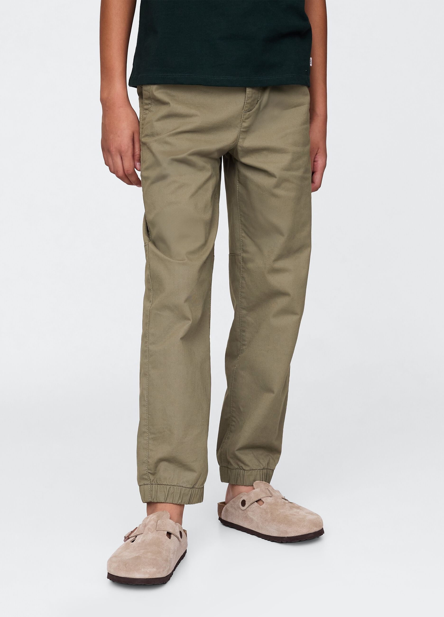 Pantaloni beige elasticizzati per bambino_1