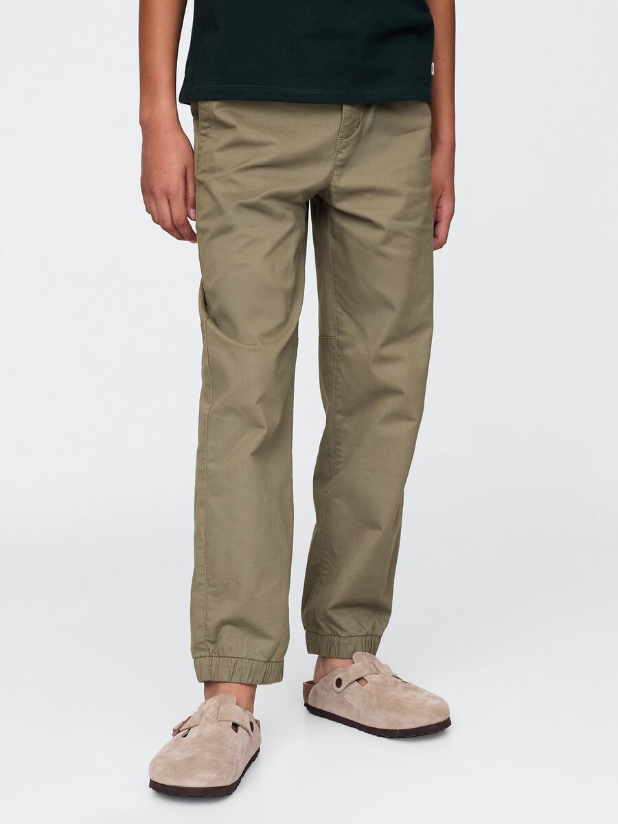 Pantaloni beige elasticizzati per bambino Boy_1