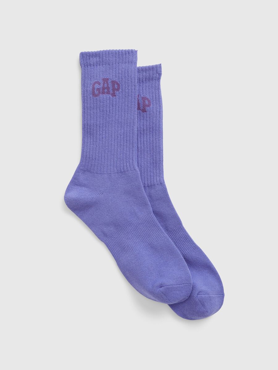 Calze midi con logo Uomo_0