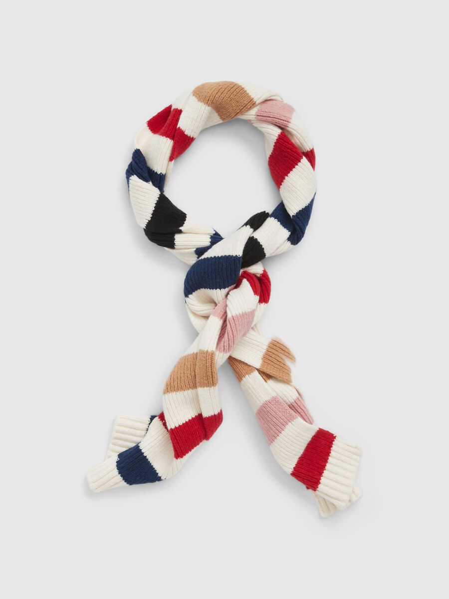 Multicoloured striped scarf Girl_0