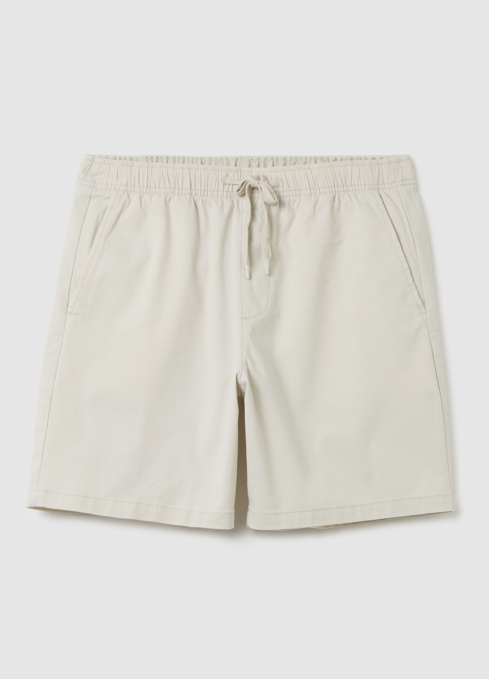 Stretch cotton Bermuda joggers_1