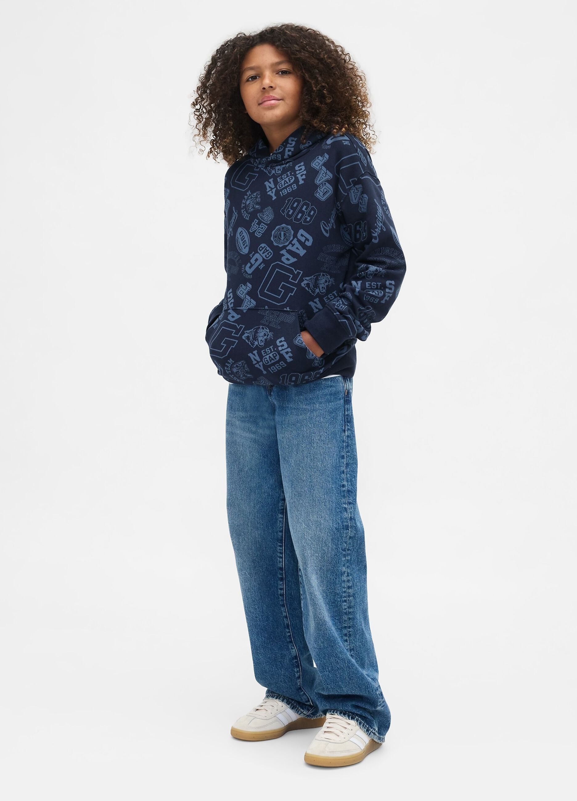 Blue Sweatshirt with Print_1