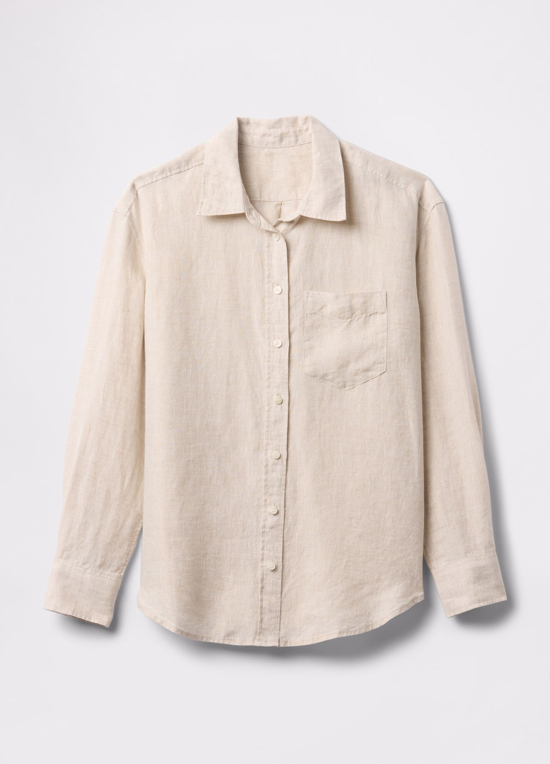 Camicia in lino beige Gap_3