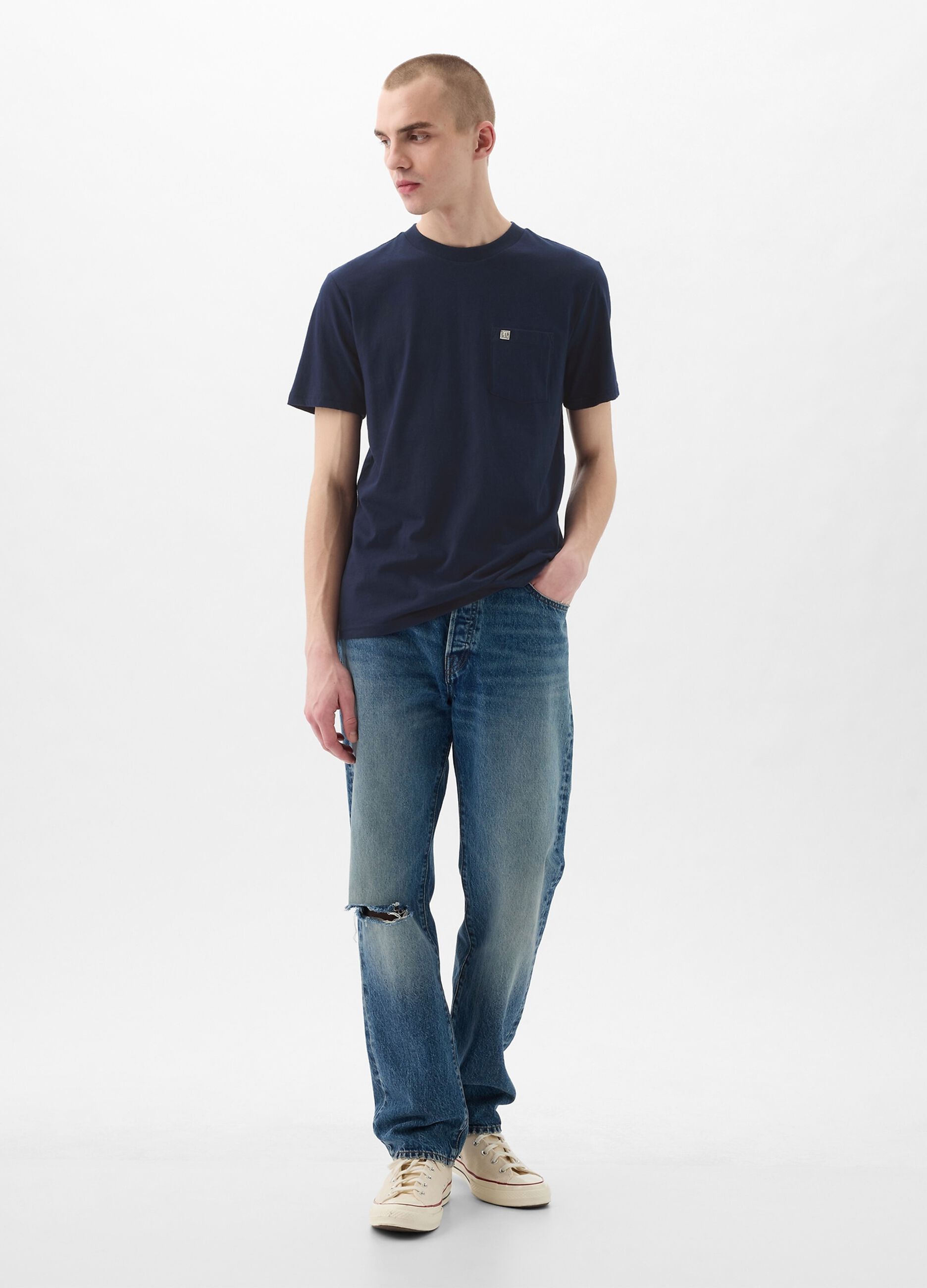 Cotton T-shirt with pocket