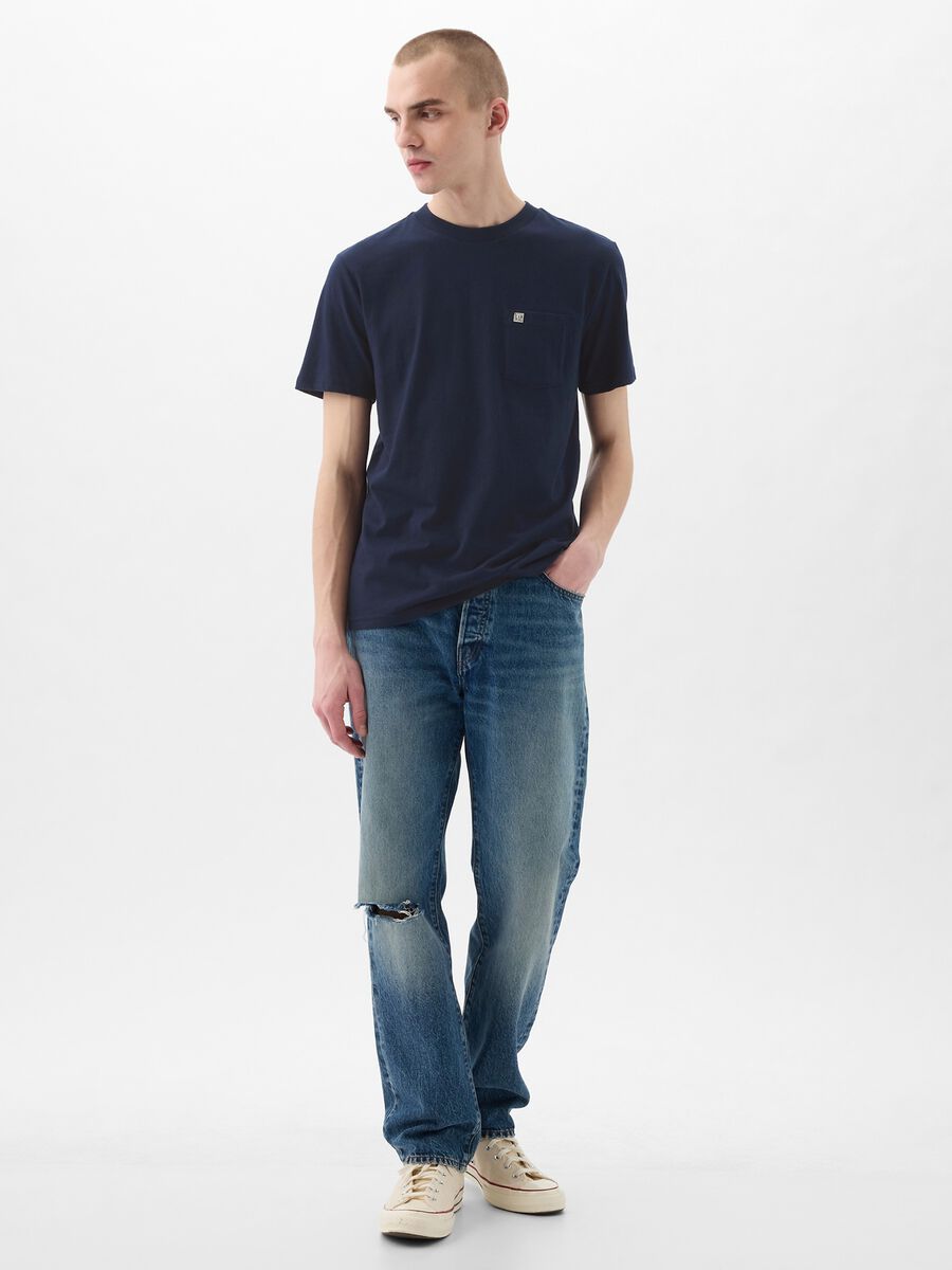 T-shirt in cotone con tasca Uomo_0