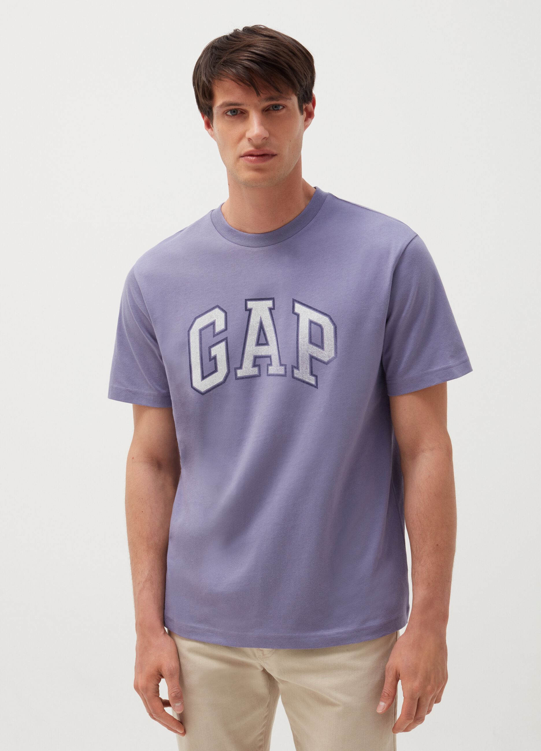 Cotton T-shirt with logo print