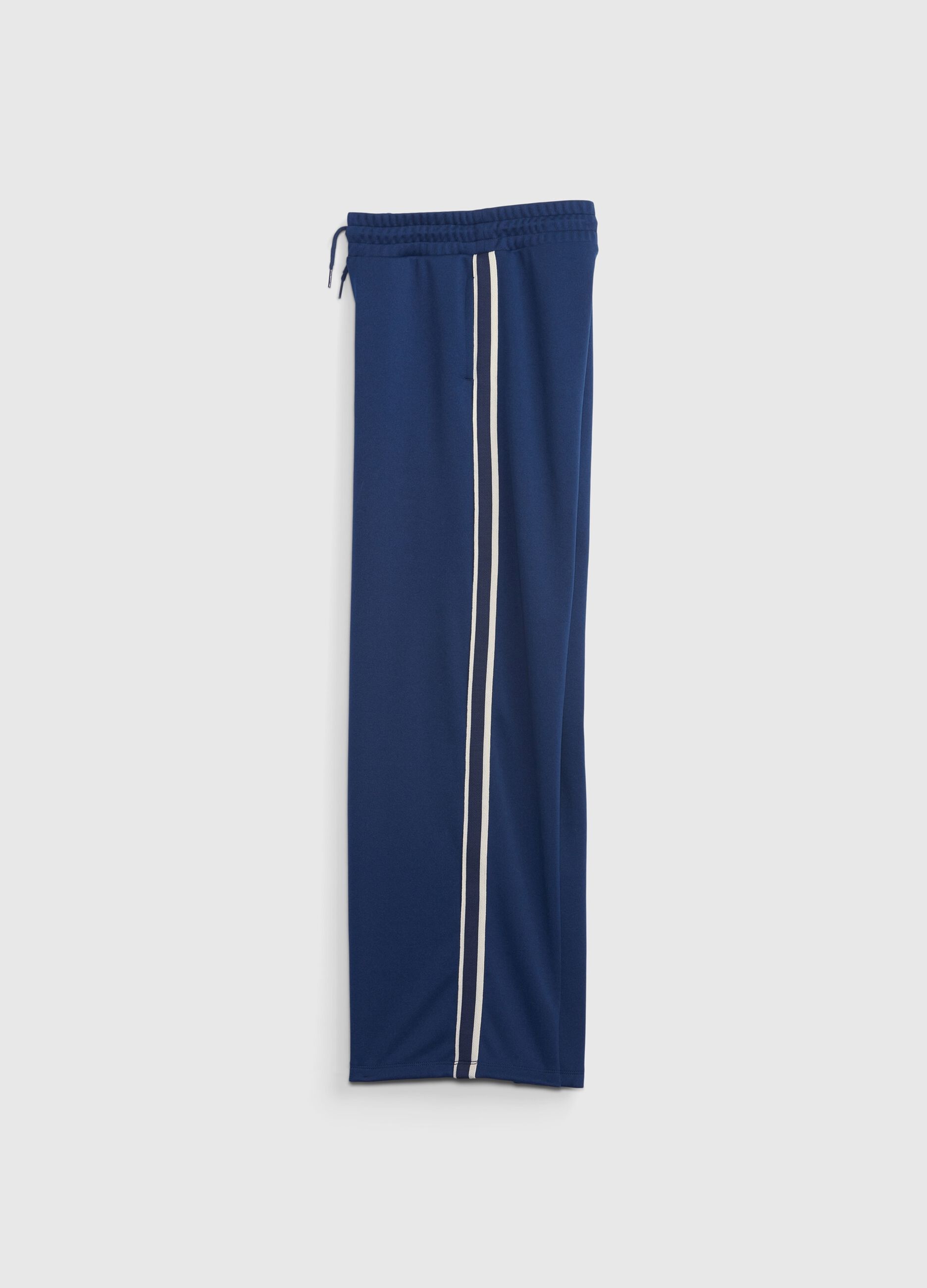 Wide-leg joggers with contrasting bands_2