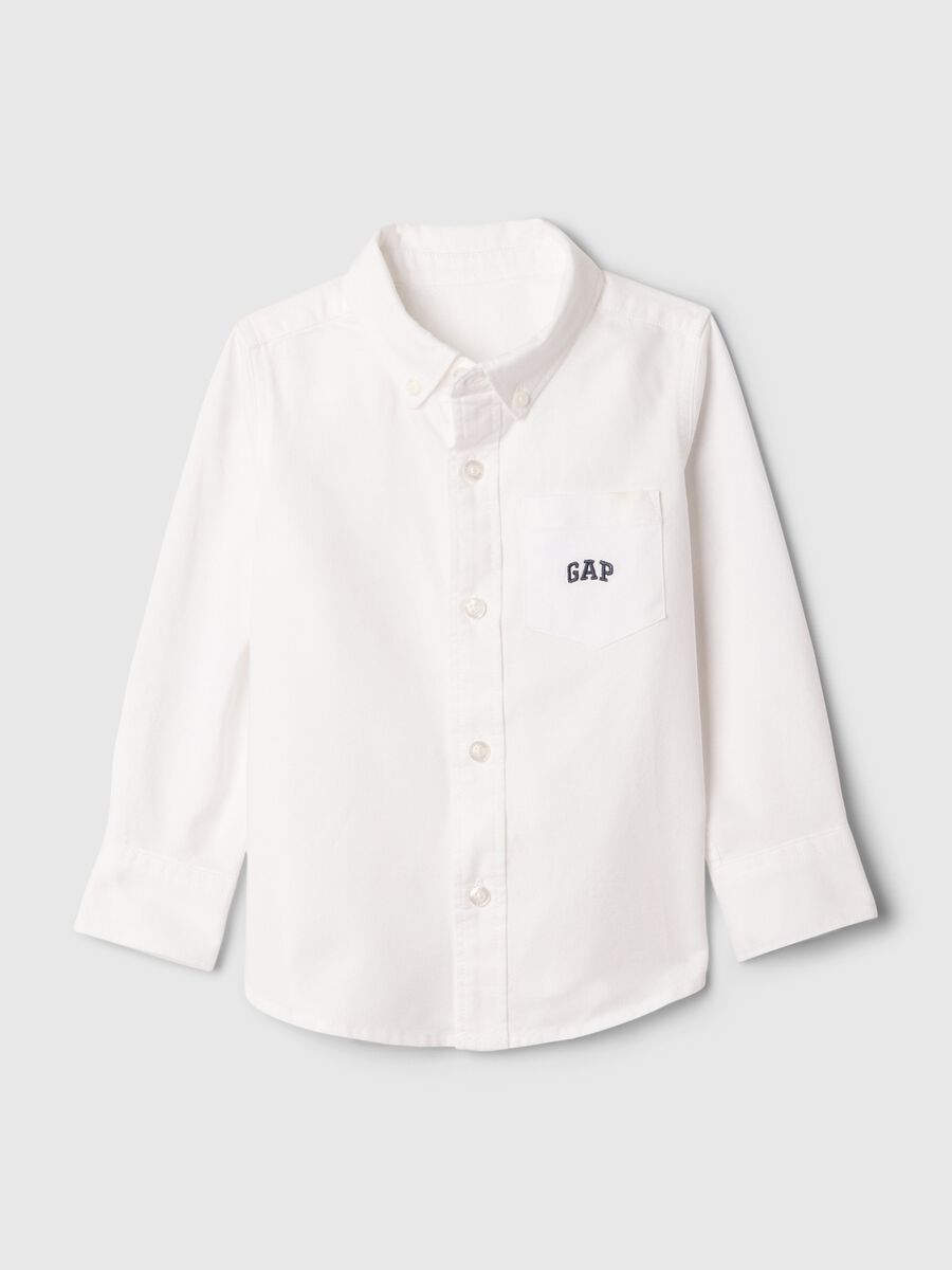 Camicia bianca elasticizzata per bambino Baby Boy_0
